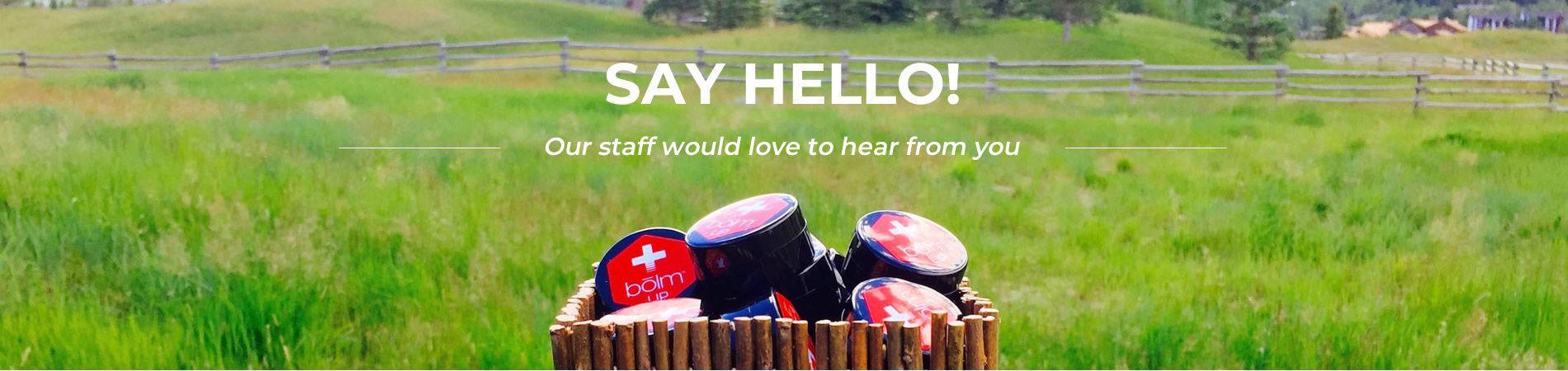 Basket of Bolm Products in a Field